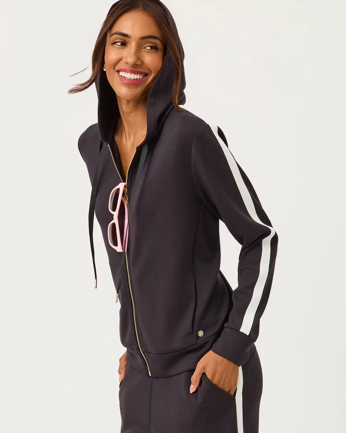 The "Noir" UPF 50+ Fenella Hoodie by Lilly Pulitzer