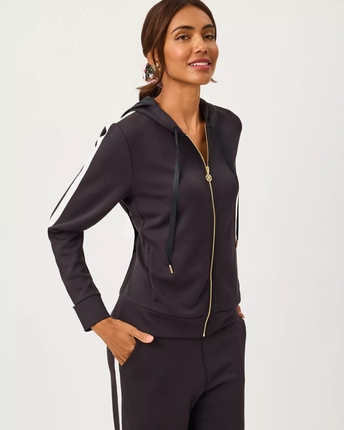 The "Noir" UPF 50+ Fenella Hoodie by Lilly Pulitzer