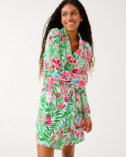 The “Glowing Gardens” Janine Robe by Lilly Pulitzer