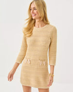 The "Rattan Metallic Marl" Rhysa Sweater Dress by Lilly Pulitzer