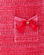 The "Cherry Red Metallic Marl" Rhysa 3/4 Sleeve Sweater Dress by Lilly Pulitzer