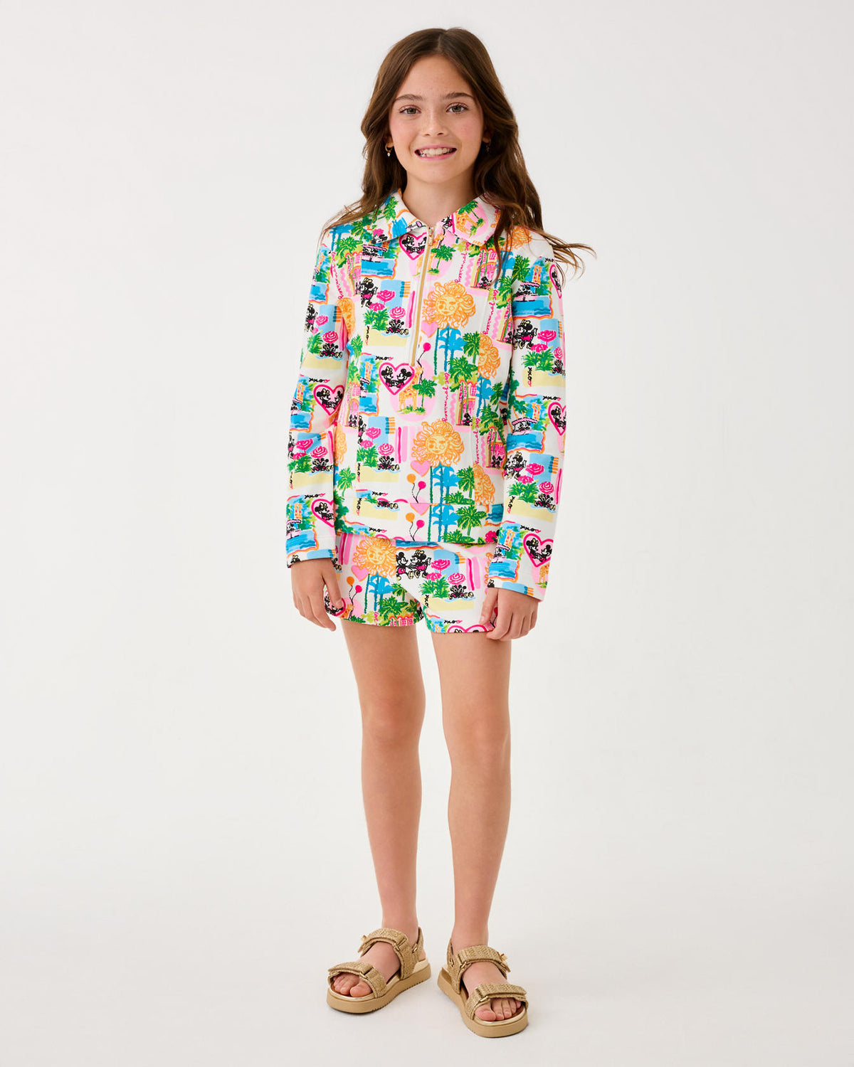The "Girls Mini Eleni” Terry Pullover by Disney x Lilly Pulitzer