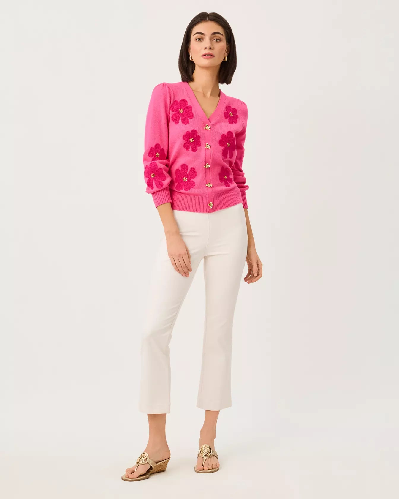 The "Pink Aster" Millard Sweater by Lilly Pulitzer