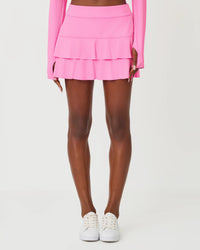 The "Pink Worth" UPF 50+ Luxletic Lunan Skort by Lilly Pulitzer