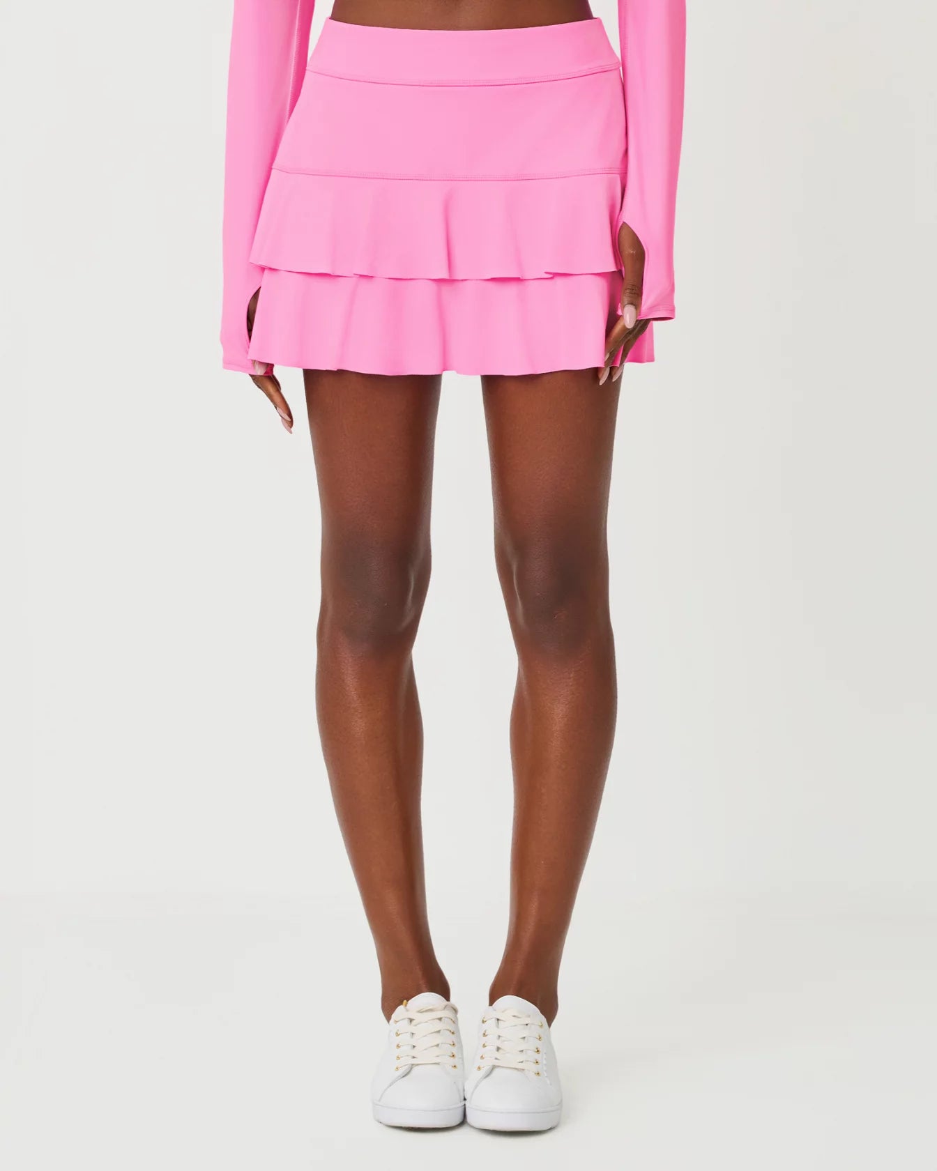 The "Pink Worth" UPF 50+ Luxletic Lunan Skort by Lilly Pulitzer