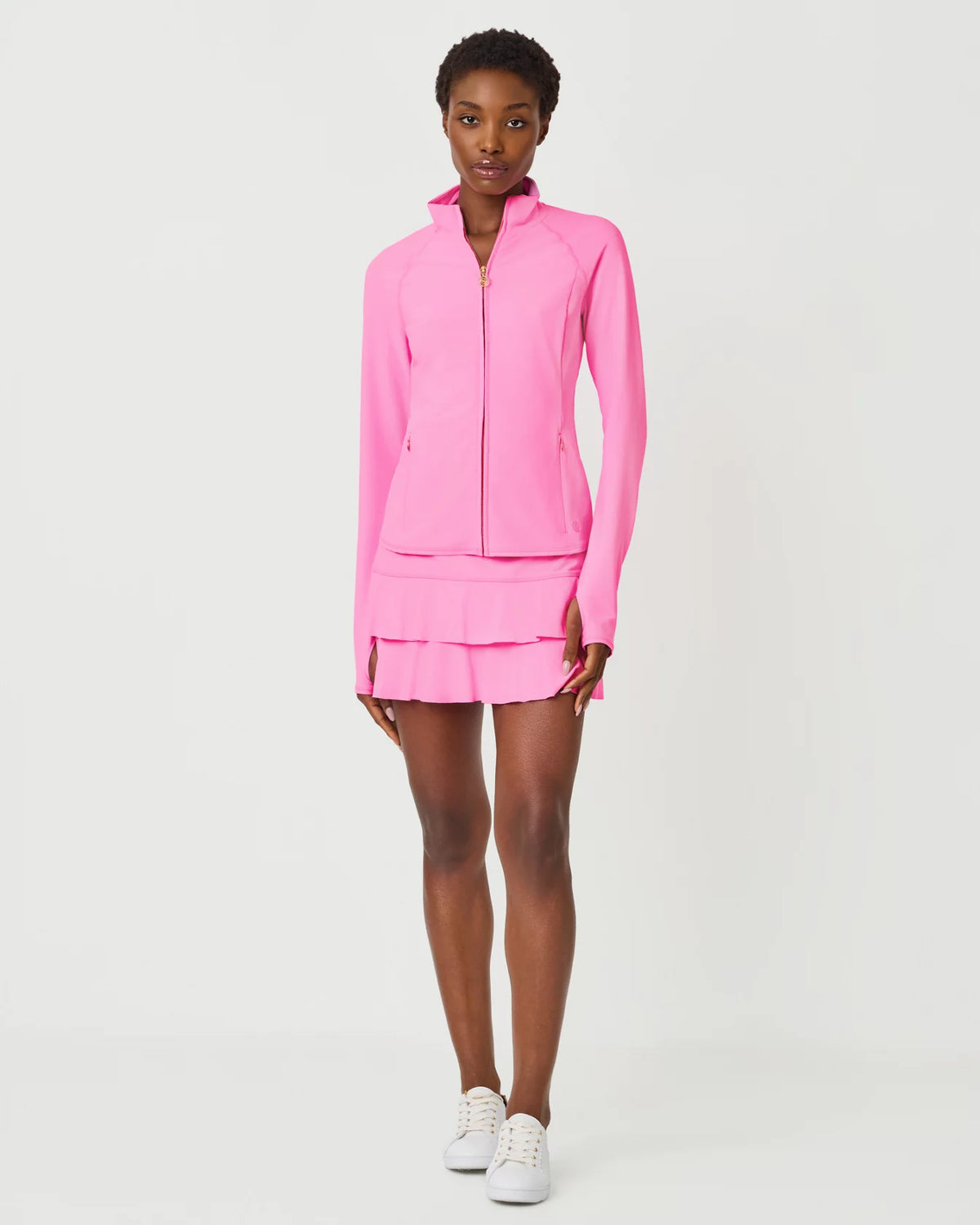 The "Pink Worth" UPF 50+ Luxletic Lunan Skort by Lilly Pulitzer