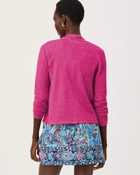 The "Pink Aster" Faretta Cardigan by Lilly Pulitzer