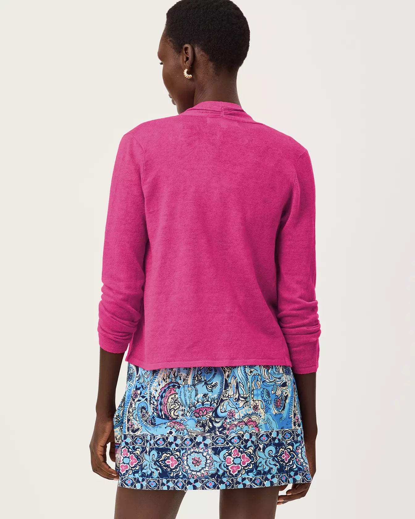 The "Pink Aster" Faretta Cardigan by Lilly Pulitzer