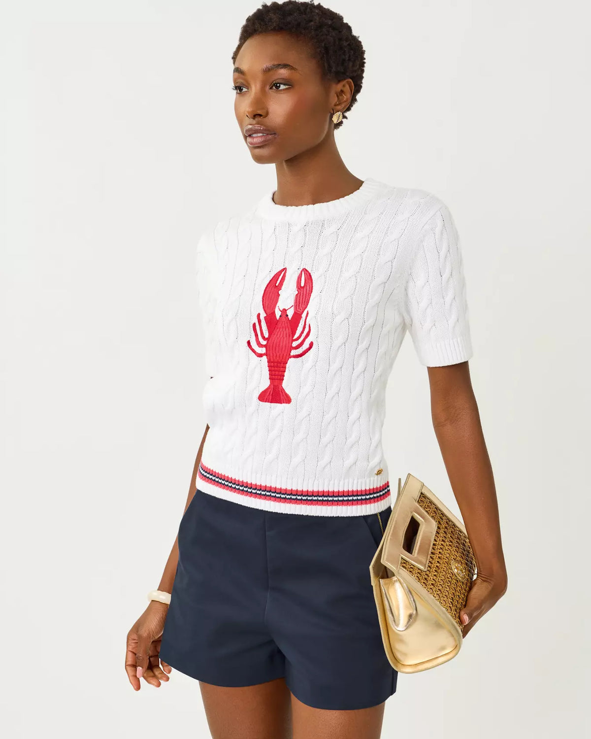 The "Lobster Embroidery" Miko Sweater by Lilly Pulitzer