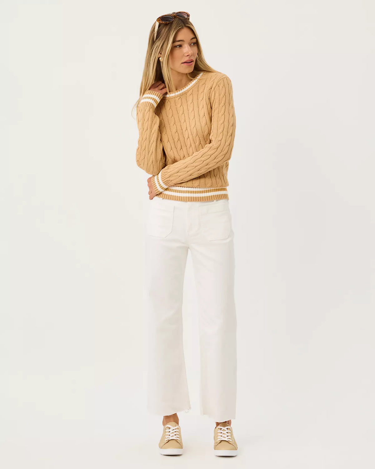 The "Resort White" 27" Harleen High Rise Crop Jean by Lilly Pulitzer