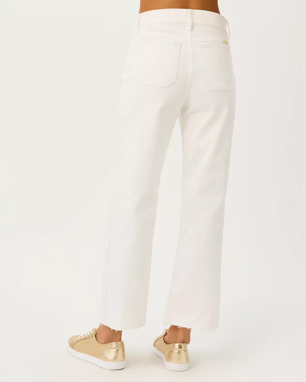 The "Resort White" 27" Harleen High Rise Crop Jean by Lilly Pulitzer