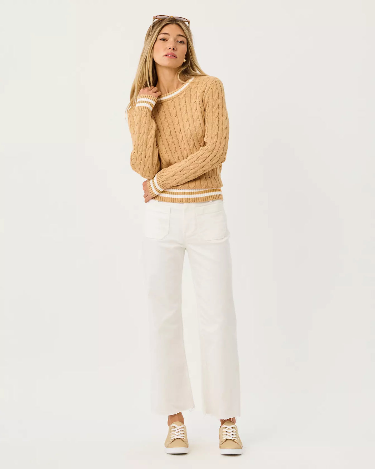 The "Resort White" 27" Harleen High Rise Crop Jean by Lilly Pulitzer