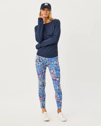 The "Paisley Parade" UPF 50+ Luxletic Endurance High Rise Midi Legging by Lilly Pulitzer