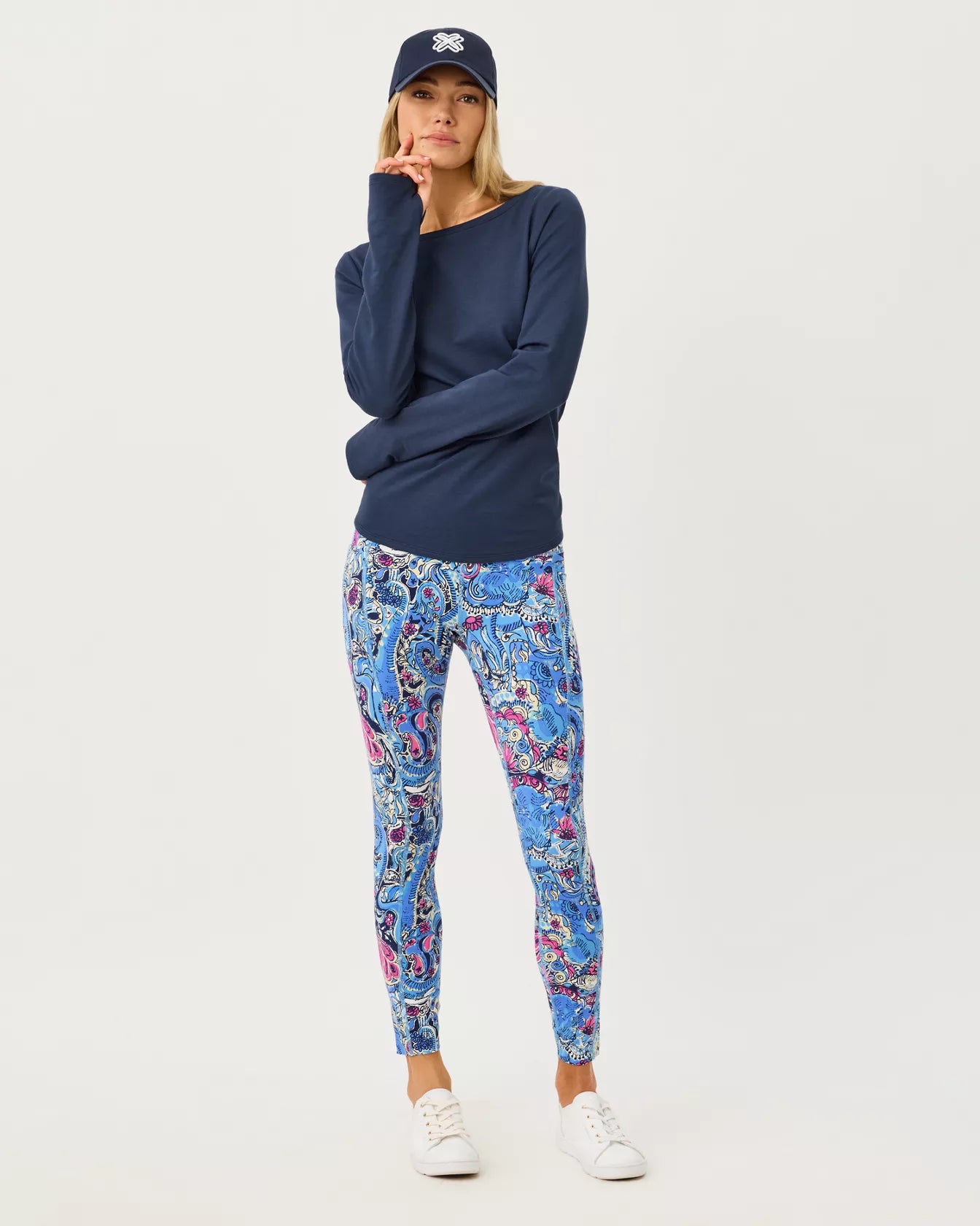 The "Paisley Parade" UPF 50+ Luxletic Endurance High Rise Midi Legging by Lilly Pulitzer