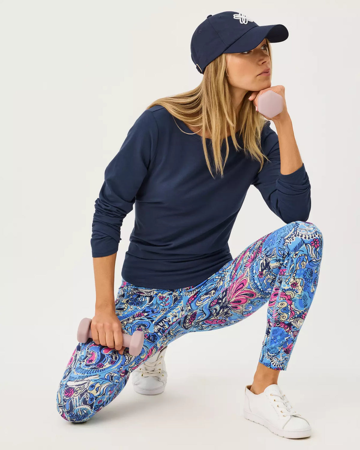 The "Paisley Parade" UPF 50+ Luxletic Endurance High Rise Midi Legging by Lilly Pulitzer