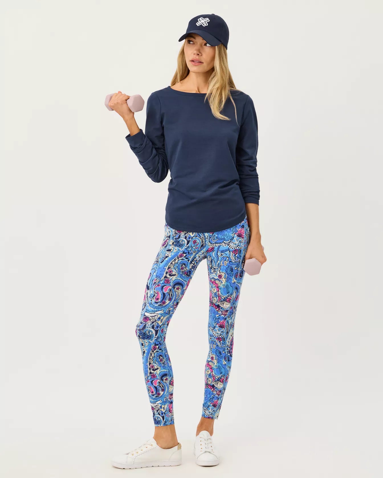 The "Paisley Parade" UPF 50+ Luxletic Endurance High Rise Midi Legging by Lilly Pulitzer