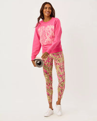 The "Sketching on Safari" UPF 50+ Luxletic 25" Endurance High Rise Midi Legging by Lilly Pulitzer