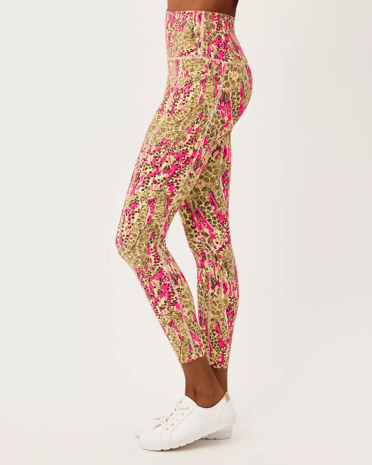 The "Sketching on Safari" UPF 50+ Luxletic 25" Endurance High Rise Midi Legging by Lilly Pulitzer