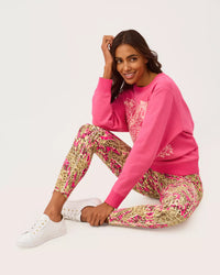 The "Sketching on Safari" UPF 50+ Luxletic 25" Endurance High Rise Midi Legging by Lilly Pulitzer