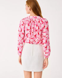 The "Dear Heart" Elsa Silk Top by Lilly Pulitzer