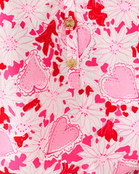 The "Dear Heart" Elsa Silk Top by Lilly Pulitzer