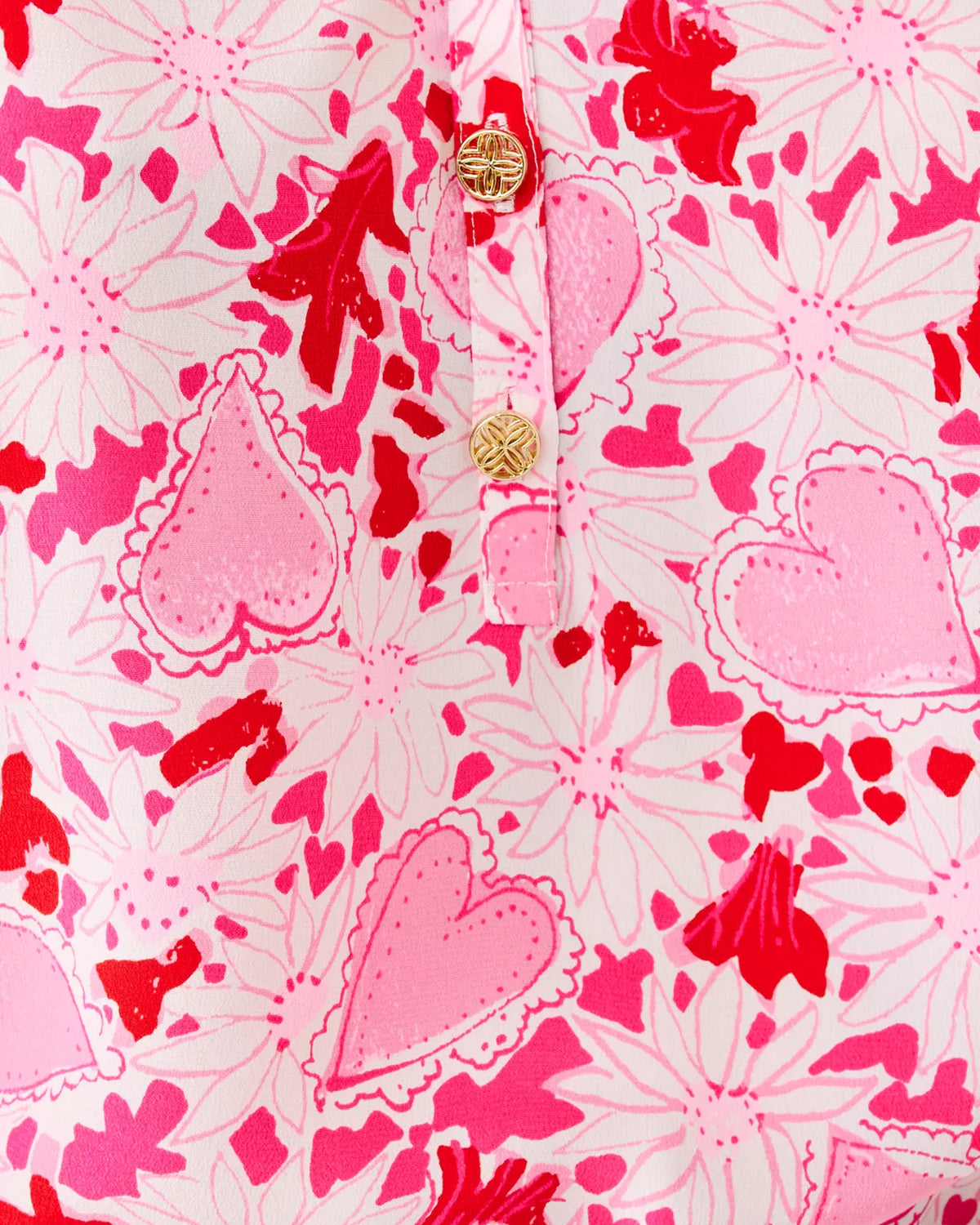 The "Dear Heart" Elsa Silk Top by Lilly Pulitzer