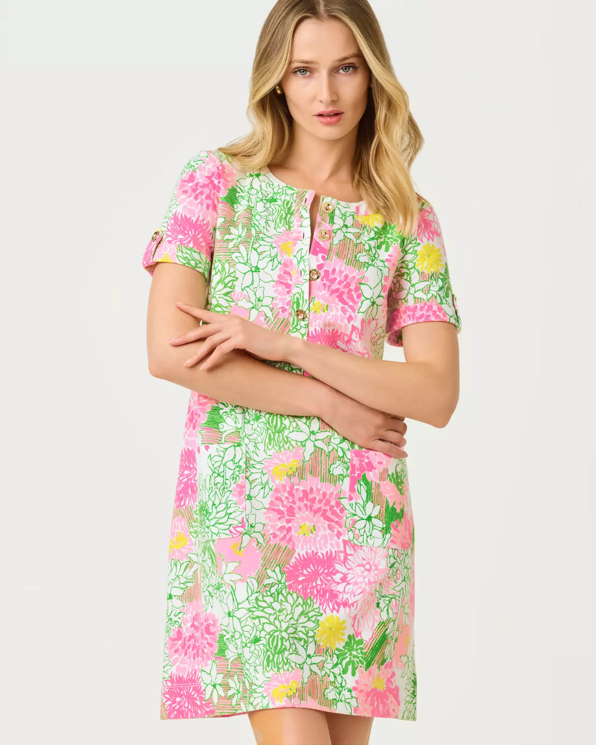 The "Mum Patch" Cameron Popover Dress by Lilly Pulitzer