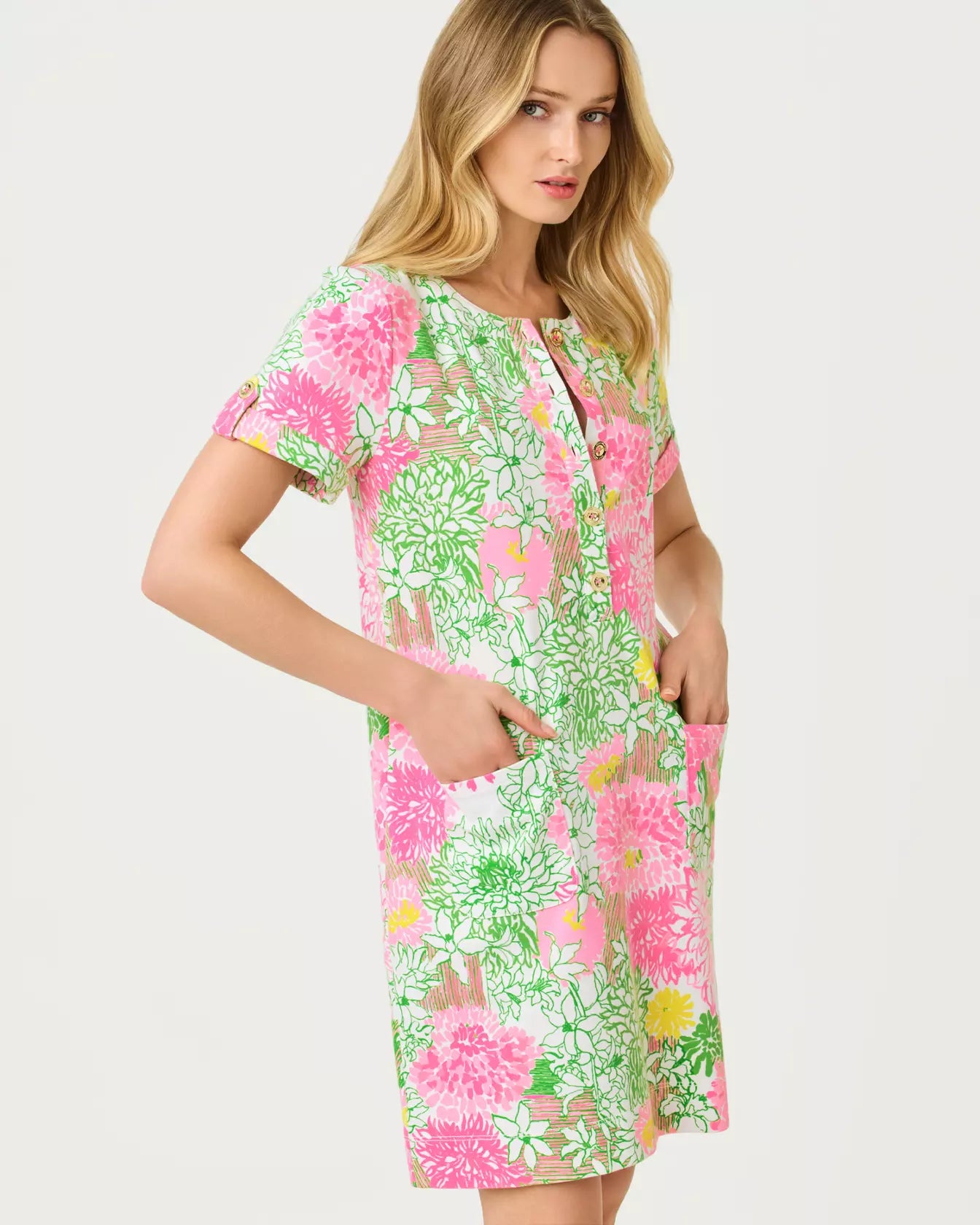 The "Mum Patch" Cameron Popover Dress by Lilly Pulitzer