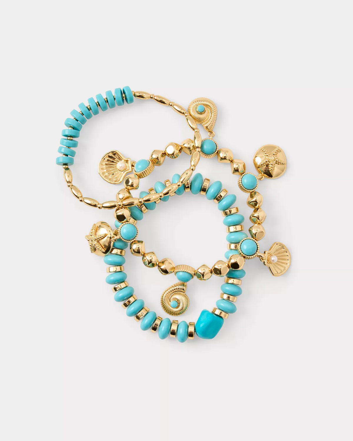 The "Shell Shine" Bracelet Set by Lilly Pulitzer