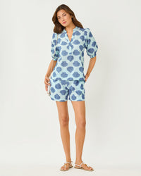 The "Day Dream Blue Seashell" Kilah Stripe Jacquard Short by Lilly Pulitzer