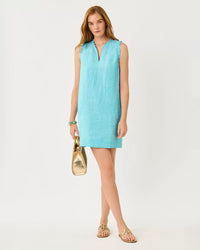 The "Capri Blue" Kavalla Linen Dress by Lilly Pulitzer