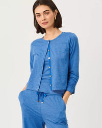 The "Heathered Merriweather Blue" UPF 50+ Kai Cardigan by Lilly Pulitzer