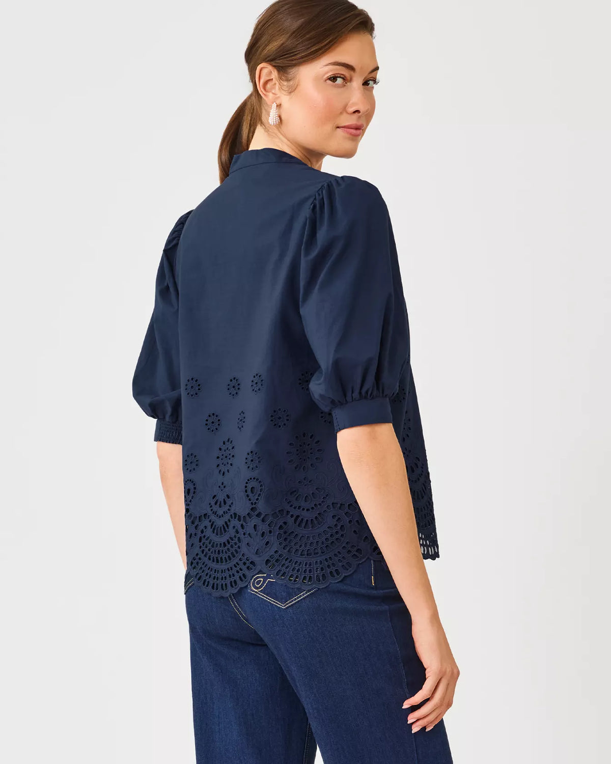 The "Low Tide Navy" Mialeigh Top by Lilly Pulitzer