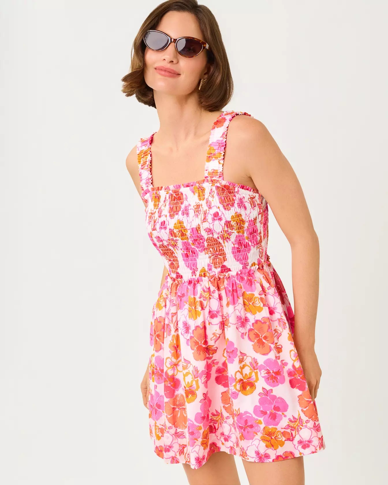 The "Pansy Fansy" Hadley Skirted Romper by Lilly Pulitzer