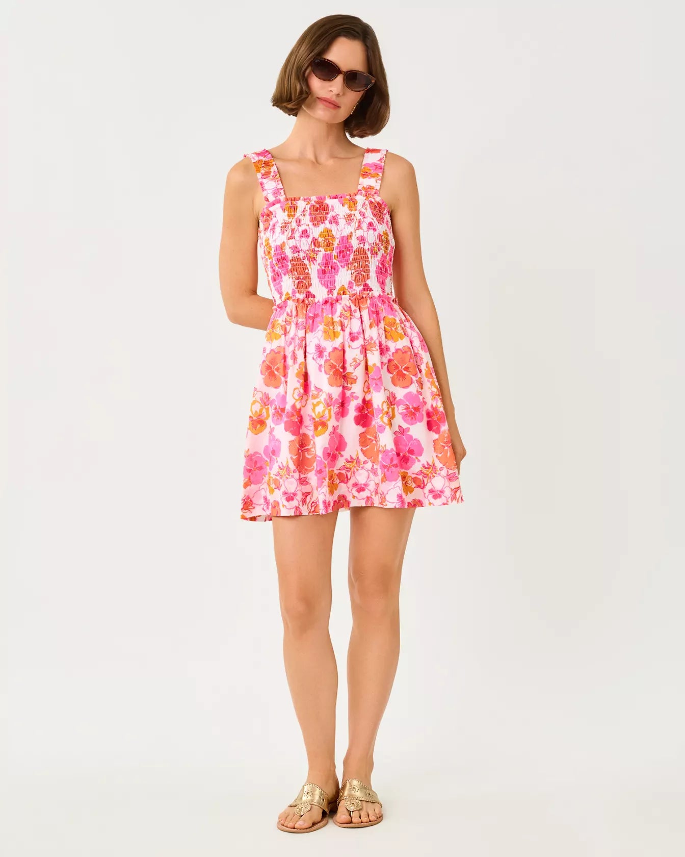 The "Pansy Fansy" Hadley Skirted Romper by Lilly Pulitzer