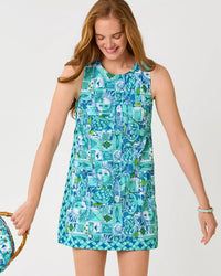 The "Harlillyquin" Aisling Shift Romper by Lilly Pulitzer