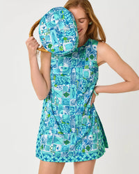 The "Harlillyquin" Aisling Shift Romper by Lilly Pulitzer