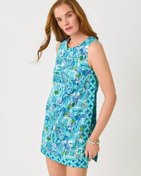 The "Harlillyquin" Aisling Shift Romper by Lilly Pulitzer