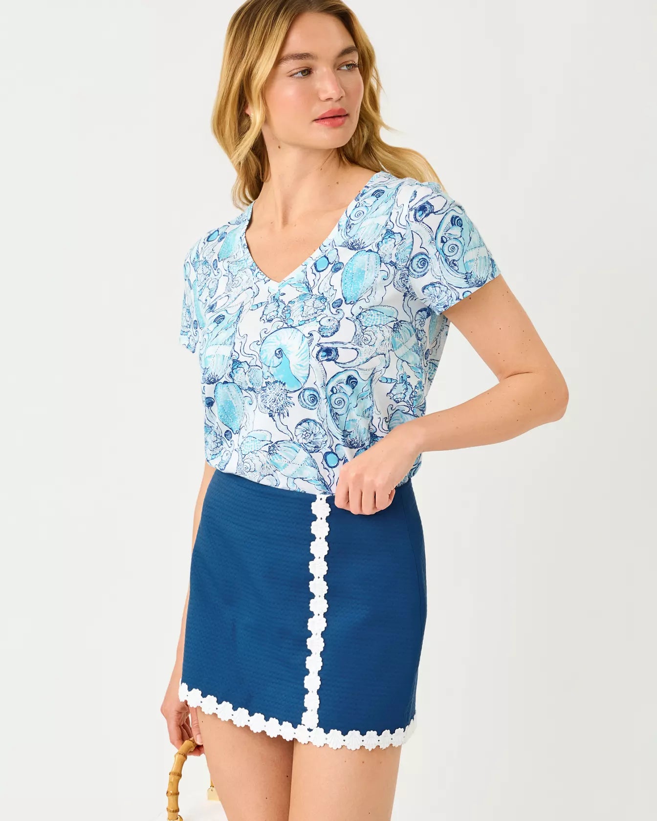 The "Starlight Navy" Michelina Mini Skort by Lilly Pulitzer