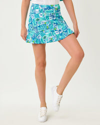 The “Harlillyquin” UPF 50+ Luxletic Zadora High Rise Skort by Lilly Pulitzer