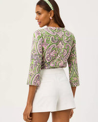 The "Estoril" Clairmont 3/4 Sleeved Knit Top by Lilly Pulitzer