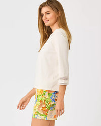 The "Trimmed Sleeve" Clairmont Knit Top by Lilly Pulitzer