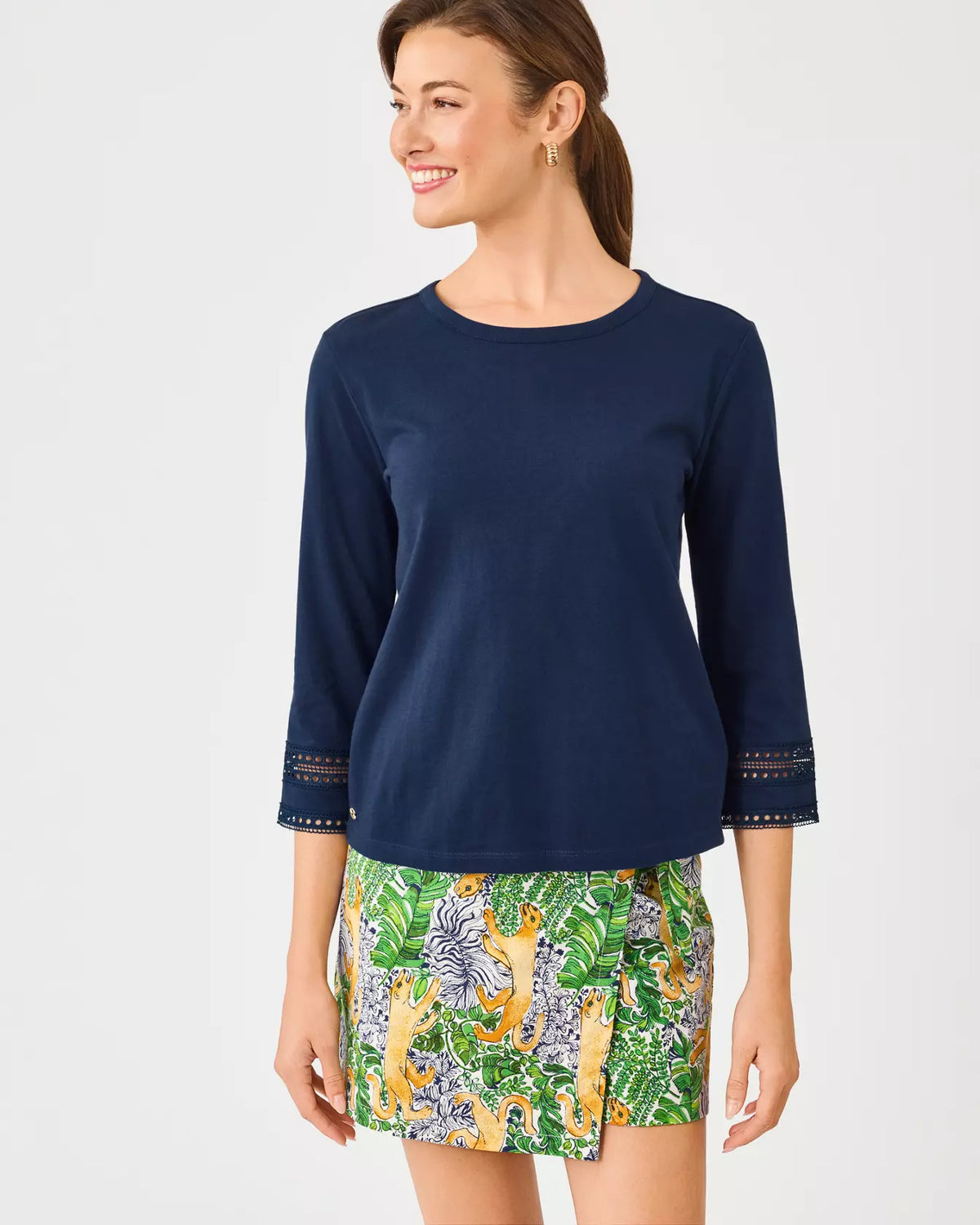 The "Trimmed Sleeve" Clairmont Knit Top by Lilly Pulitzer