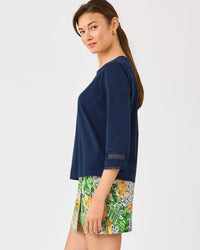 The "Trimmed Sleeve" Clairmont Knit Top by Lilly Pulitzer
