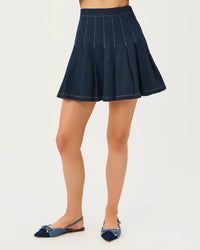 The "Dark Wash" Jayci Denim Mini Skirt by Lilly Pulitzer