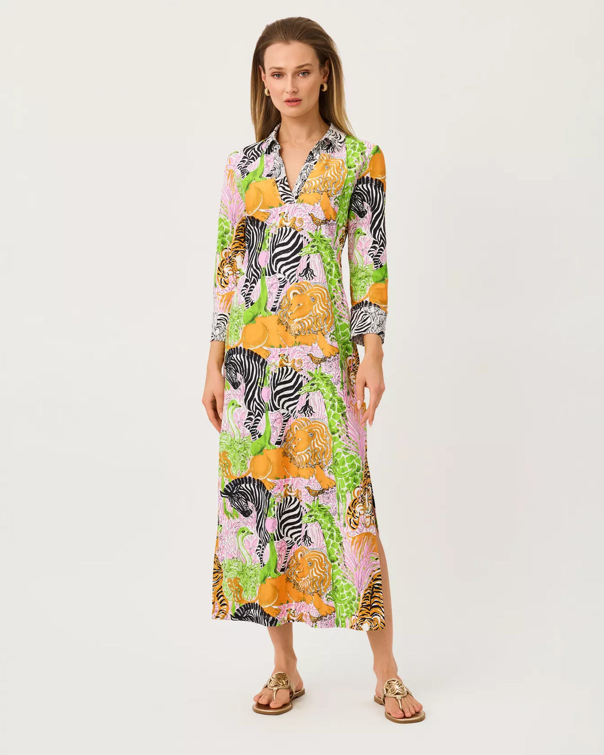 The "Lilly's Zoo" UPF 50+ Mandi Midi Dress by Lilly Pulitzer