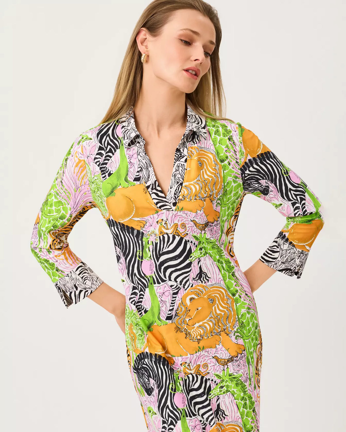 The "Lilly's Zoo" UPF 50+ Mandi Midi Dress by Lilly Pulitzer