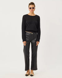 The "Noir" 27" Harleen High Rise Coated Jean by Lilly Pulitzer