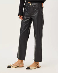 The "Noir" 27" Harleen High Rise Coated Jean by Lilly Pulitzer
