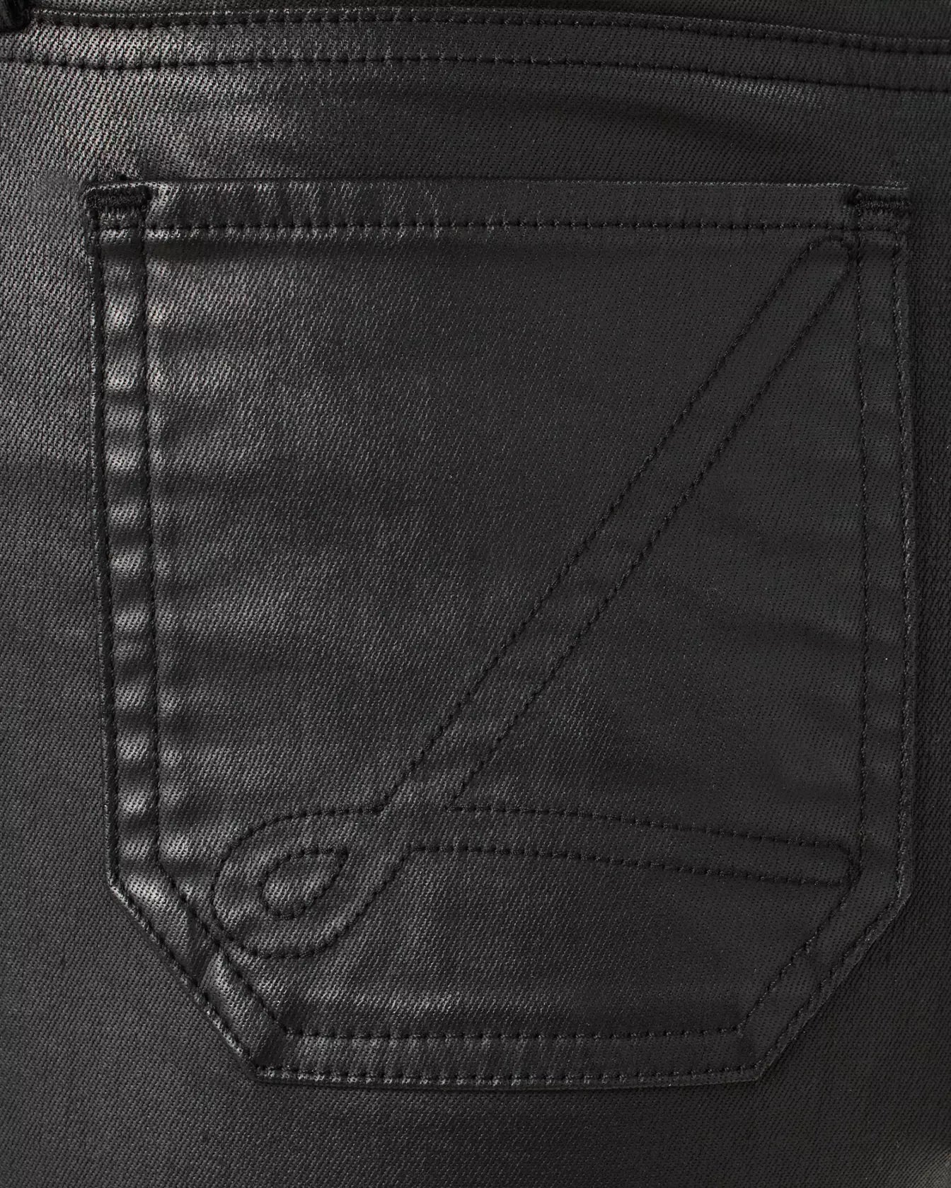 The "Noir" 27" Harleen High Rise Coated Jean by Lilly Pulitzer